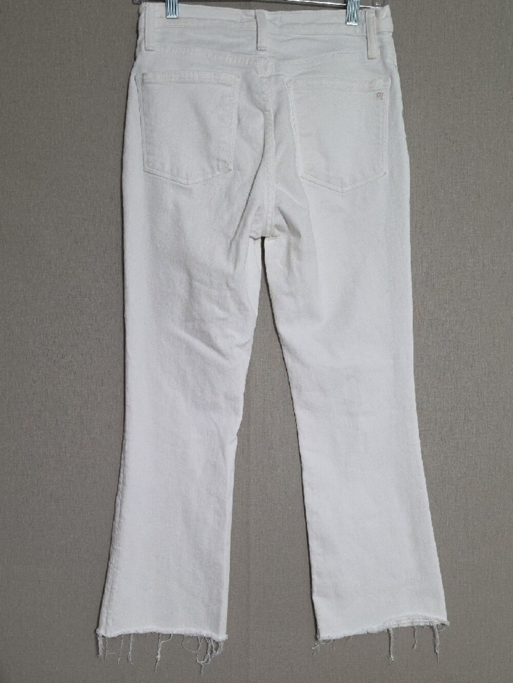 Madewell White Frayed-Hem Wide Leg Jeans - Picture 3 of 8
